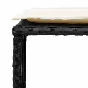 5-tlg. Garten Sofagarnitur Schwarz Poly Rattan