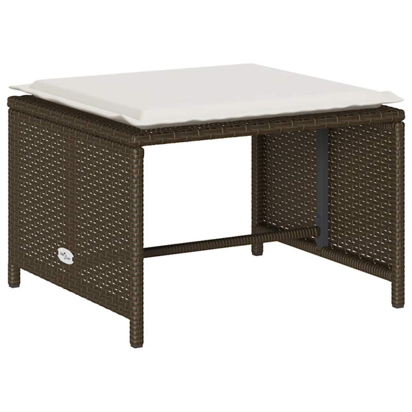 5-tlg. Garten Sofagarnitur Braun Poly Rattan