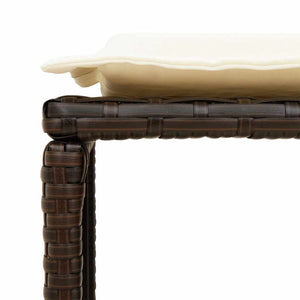 5-tlg. Garten Sofagarnitur Braun Poly Rattan