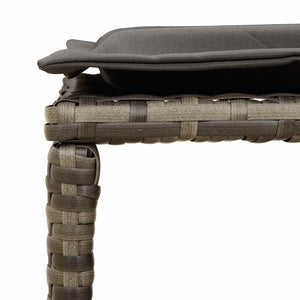 5-tlg. Garten Sofagarnitur Grau Poly Rattan