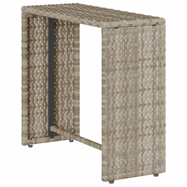 5-tlg. Garten-Sofagarnitur Hellgrau Poly Rattan
