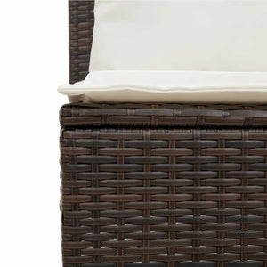 3-tlg. Garten Essgruppe Braun Poly Rattan