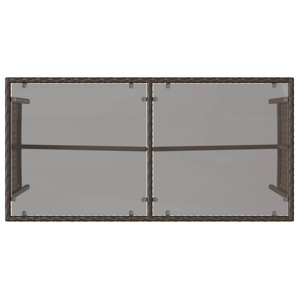 3-tlg. Garten Essgruppe Braun Poly Rattan
