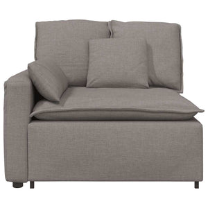 Modulares Sofa Endmodul Taupe mit Armlehne