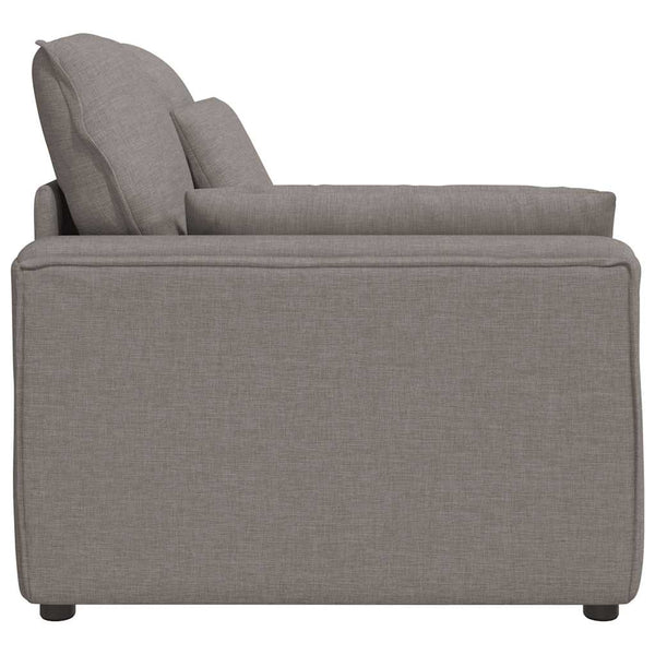Modulares Sofa Endmodul Taupe mit Armlehne