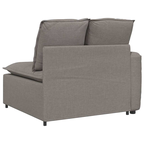 Modulares Sofa Endmodul Taupe mit Armlehne