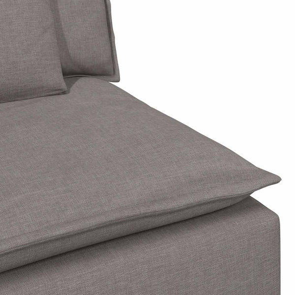 Modulares Sofa Endmodul Taupe mit Armlehne