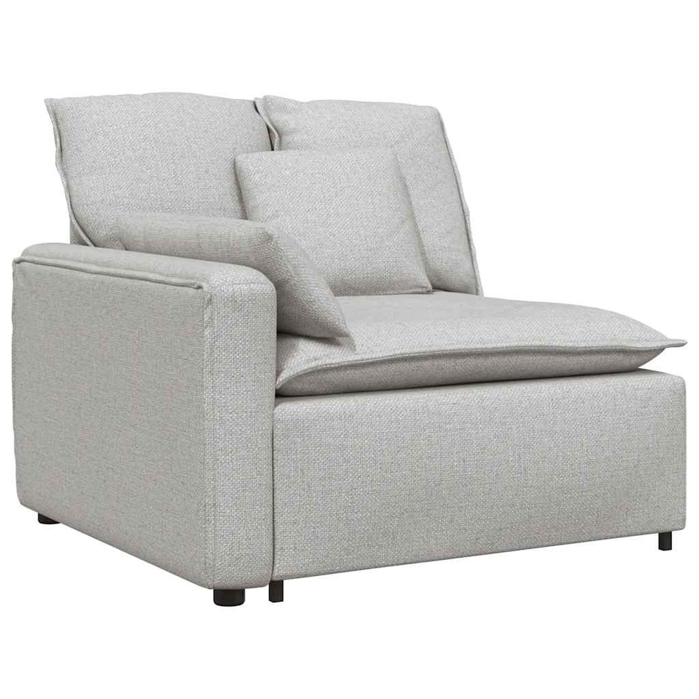 Modulares Sofa Endmodul Wolkengrau mit Armlehne