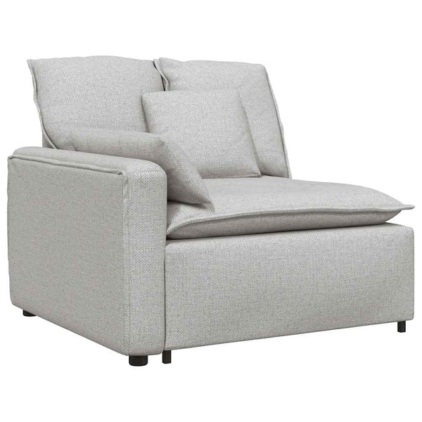 Modulares Sofa Endmodul Wolkengrau mit Armlehne