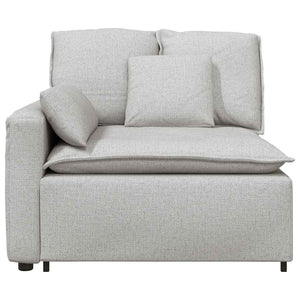 Modulares Sofa Endmodul Wolkengrau mit Armlehne