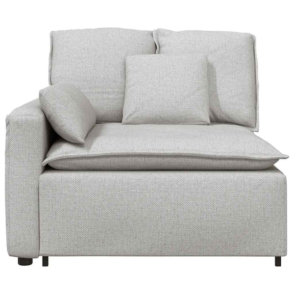 Modulares Sofa Endmodul Wolkengrau mit Armlehne