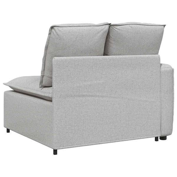 Modulares Sofa Endmodul Wolkengrau mit Armlehne