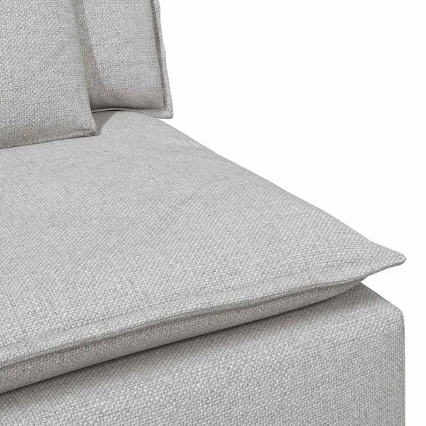 Modulares Sofa Endmodul Wolkengrau mit Armlehne