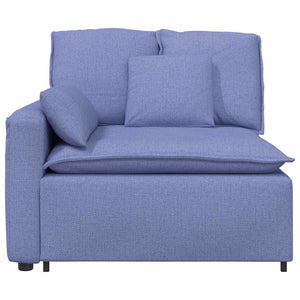 Modulares Sofa Endmodul Jeansblau mit Armlehne