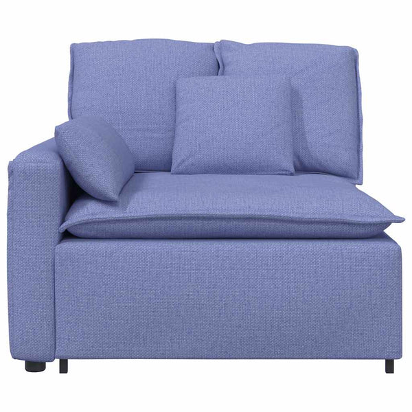 Modulares Sofa Endmodul Jeansblau mit Armlehne