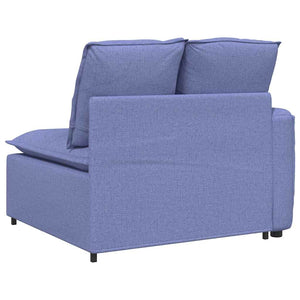 Modulares Sofa Endmodul Jeansblau mit Armlehne