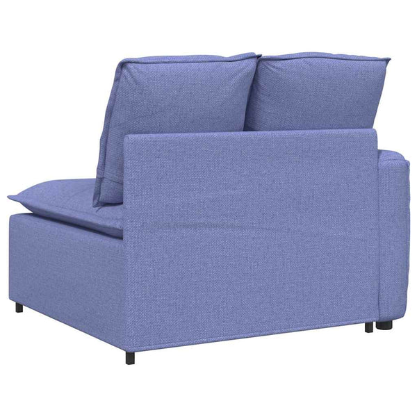 Modulares Sofa Endmodul Jeansblau mit Armlehne