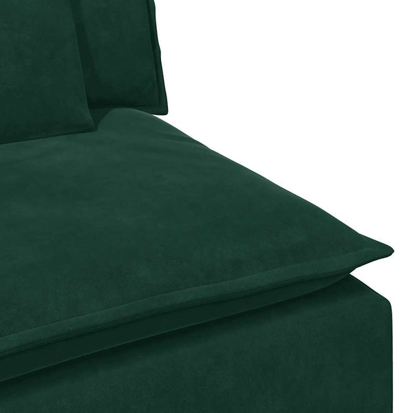Modulares Sofa Endmodul Dunkelgrün mit Armlehne