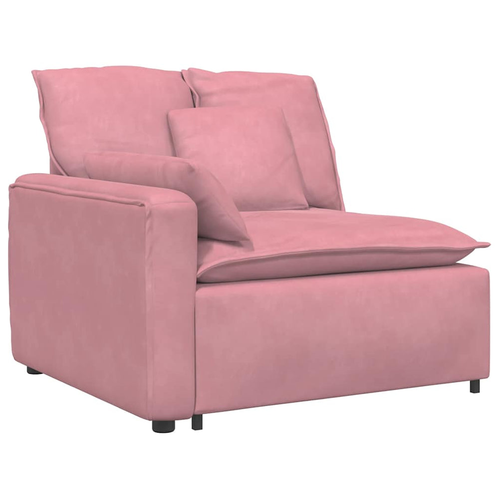 Modulares Sofa Endmodul Rosa mit Armlehne