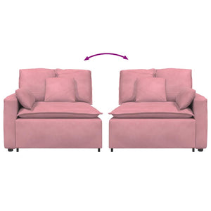 Modulares Sofa Endmodul Rosa mit Armlehne