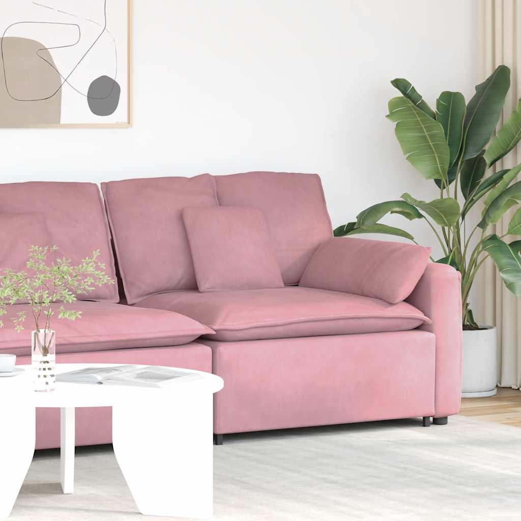 Modulares Sofa Endmodul Rosa mit Armlehne