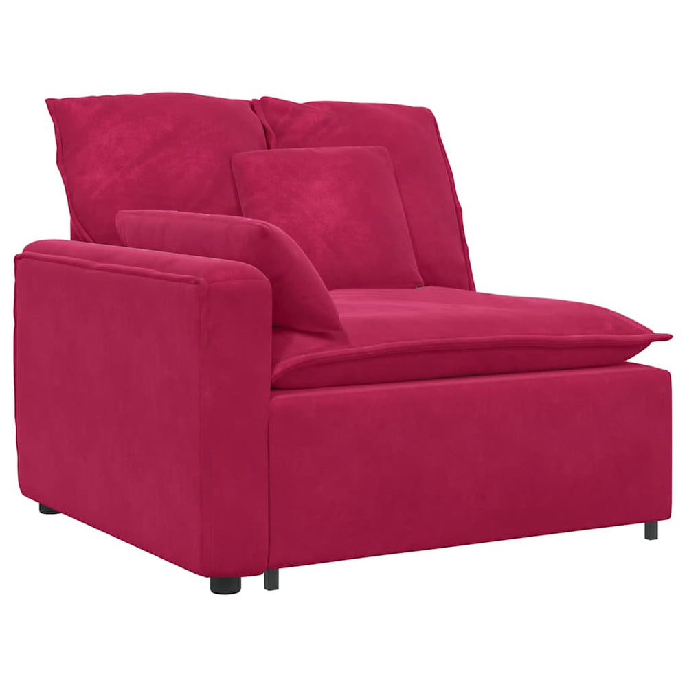 Modulares Sofa Endmodul Weinrot 100cm