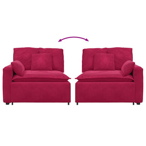 Modulares Sofa Endmodul Weinrot 100cm