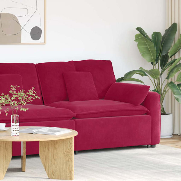 Modulares Sofa Endmodul Weinrot 100cm