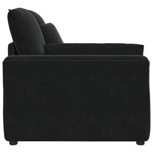 Modulares Sofa Endmodul Schwarz mit Armlehne