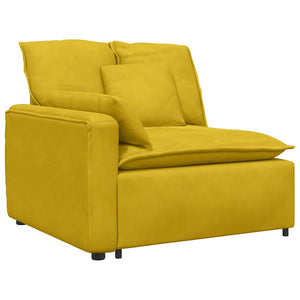 Modulares Sofa Endmodul Gelb mit Armlehne