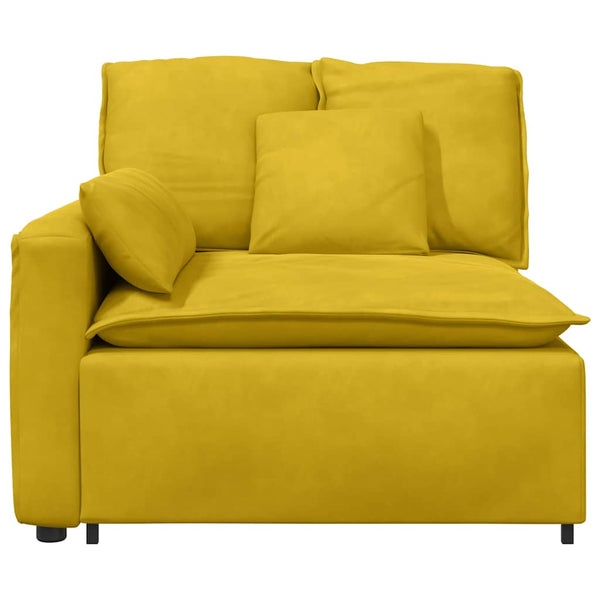 Modulares Sofa Endmodul Gelb mit Armlehne
