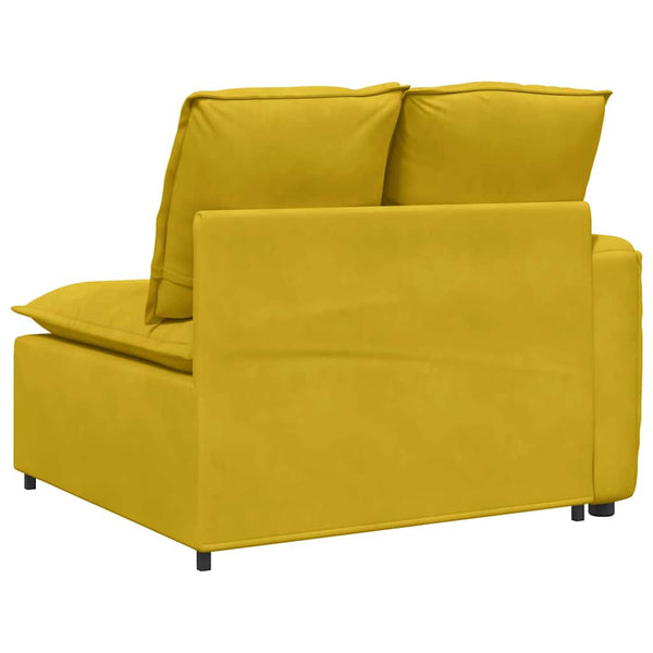 Modulares Sofa Endmodul Gelb mit Armlehne