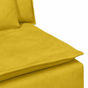 Modulares Sofa Endmodul Gelb mit Armlehne