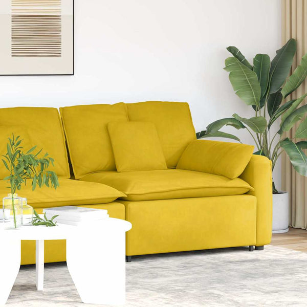 Modulares Sofa Endmodul Gelb mit Armlehne