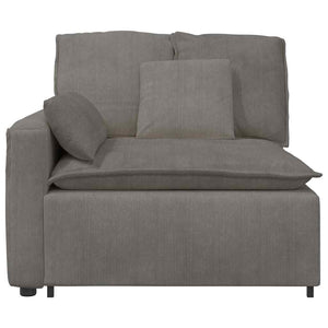 Modulares Sofa Endmodul Hellgrau mit Armlehne