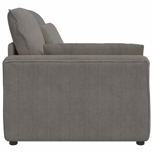 Modulares Sofa Endmodul Hellgrau mit Armlehne