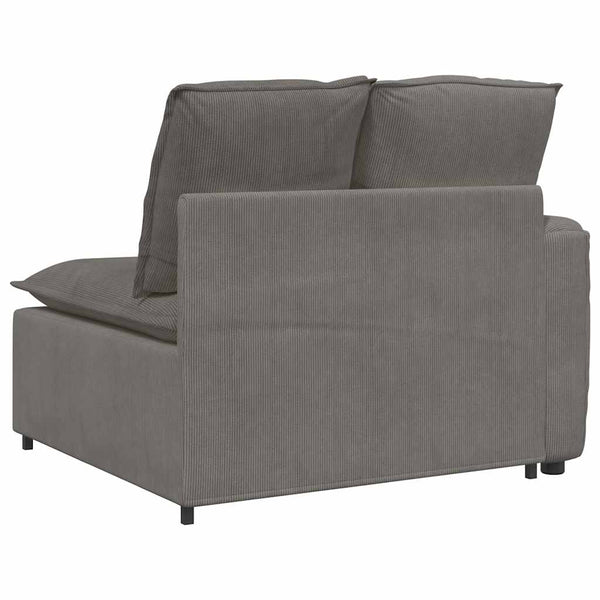Modulares Sofa Endmodul Hellgrau mit Armlehne