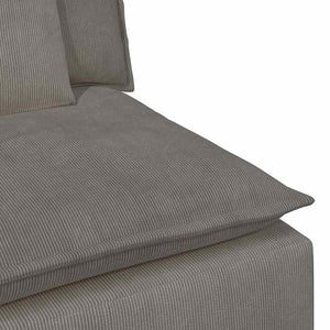 Modulares Sofa Endmodul Hellgrau mit Armlehne