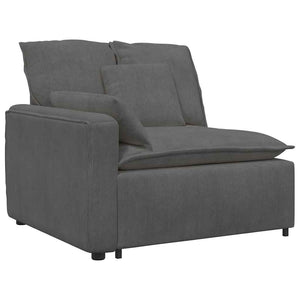 Modulares Sofa Endmodul Dunkelgrau mit Armlehne