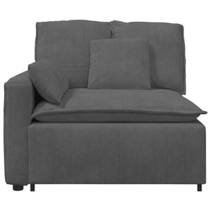 Modulares Sofa Endmodul Dunkelgrau mit Armlehne