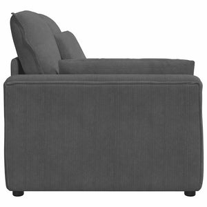 Modulares Sofa Endmodul Dunkelgrau mit Armlehne