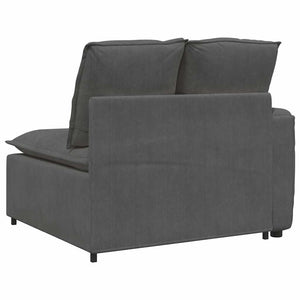 Modulares Sofa Endmodul Dunkelgrau mit Armlehne