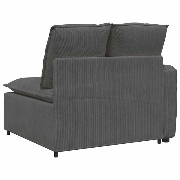 Modulares Sofa Endmodul Dunkelgrau mit Armlehne