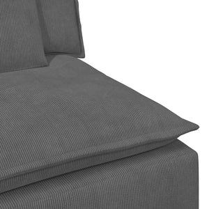 Modulares Sofa Endmodul Dunkelgrau mit Armlehne