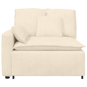 Modulares Sofa Endmodul Creme mit Armlehne