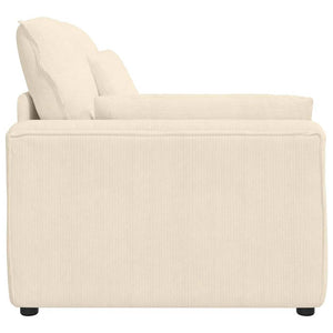 Modulares Sofa Endmodul Creme mit Armlehne