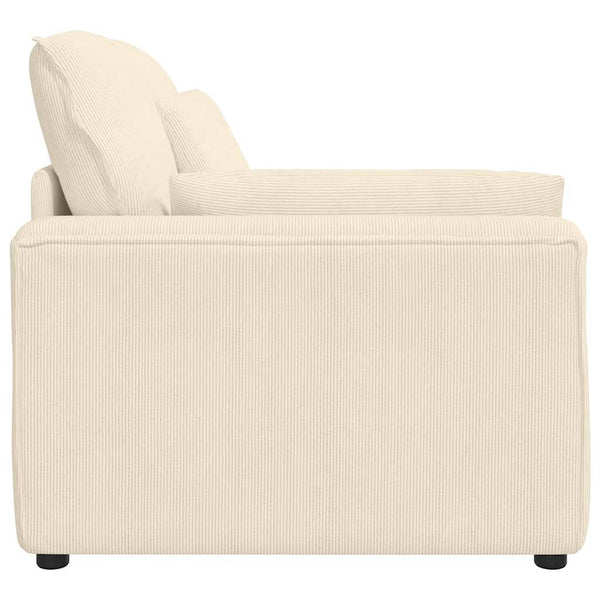 Modulares Sofa Endmodul Creme mit Armlehne
