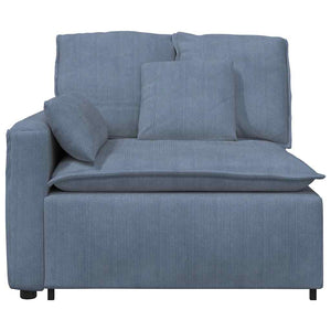 Modulares Sofa Endmodul Blau mit Armlehne