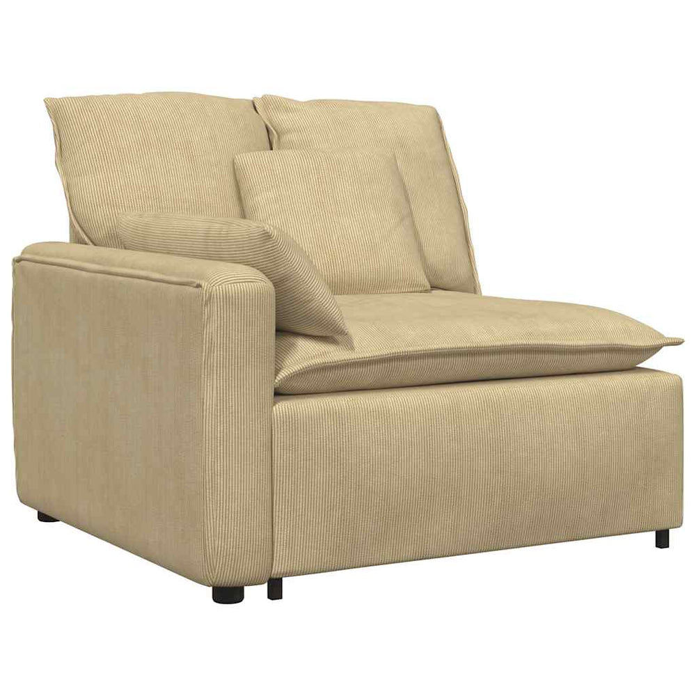 Modulares Sofa Endmodul Graugrün mit Armlehne