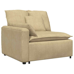 Modulares Sofa Endmodul Graugrün mit Armlehne